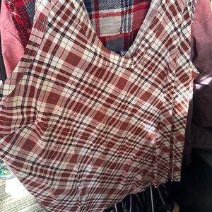 Torrid Red Plaid Tank Top